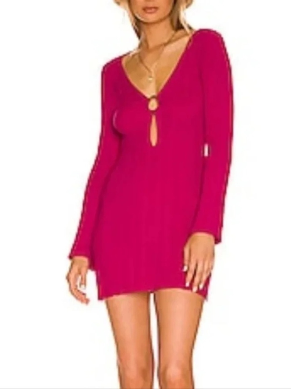 L*Space Wailea Coverup Dress Bougainvillea Magenta NEW with Tags NWT Lspace M